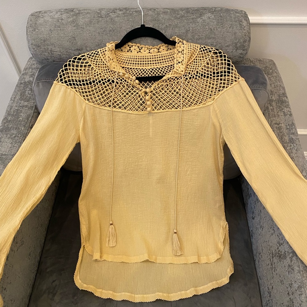 FREE PEOPLE Island Crochet Top